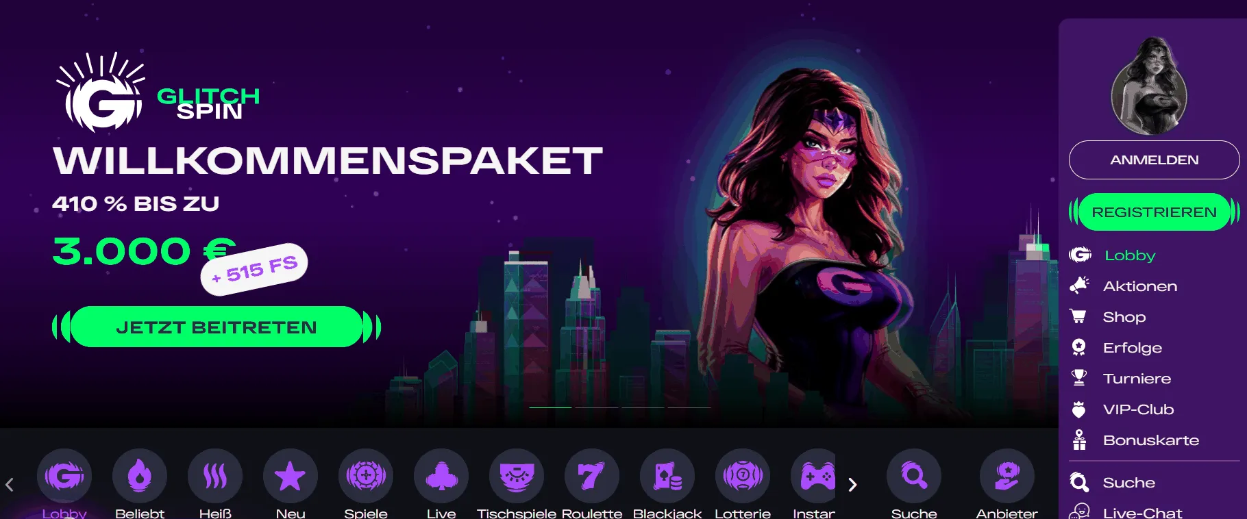 Glitchspin Startseite