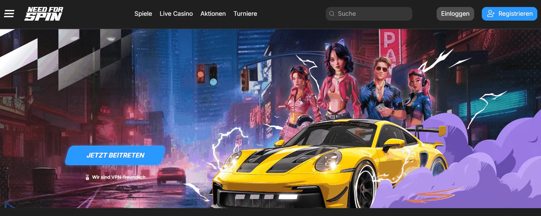 Need for Spin Online Casino Webseite Need for Spin Casino Startseite